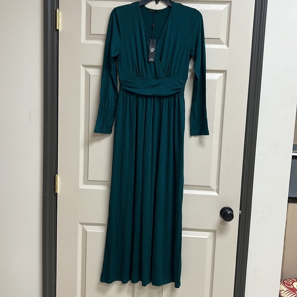 NWT Ouges Hunter Green Pocketed Maxi - Picture 6 of 8